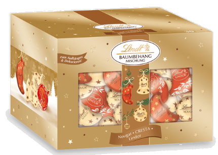 LINDT Zestaw pralin ozdób choinkowych, 500 g.png