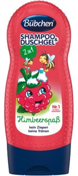 Bubchen 2w1 szampon i żel dla dzieci 230ml Malina Himbärspaß.jpg