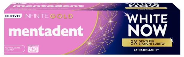 MENTADENT White Now Infinite Gold wybielająca pasta do zębów 75 ml.jpg